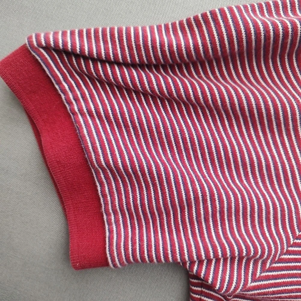 Vintage Polo by Ralph‎ Lauren Shirt Men's Large  Red Stripe Short Sleeve Cotton
